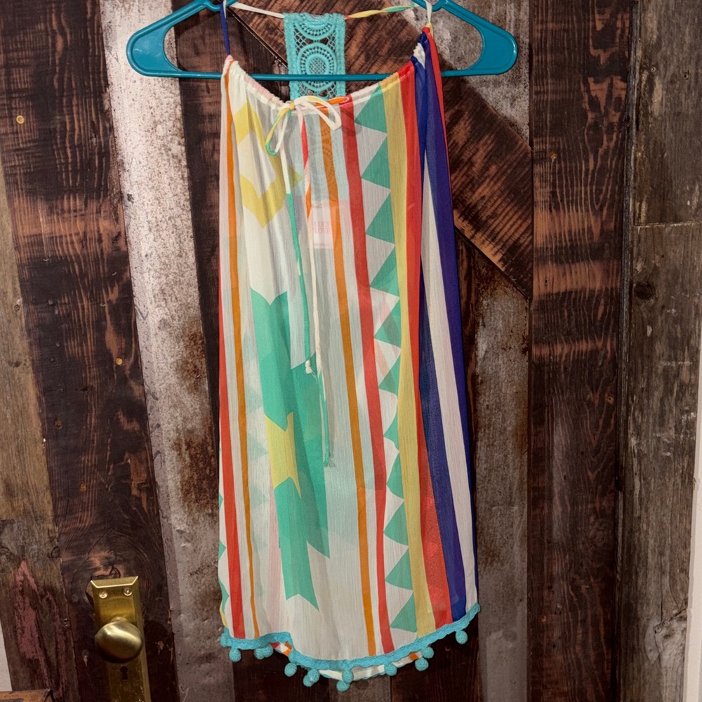 Lucy Love Multicolor Geometric Print Top